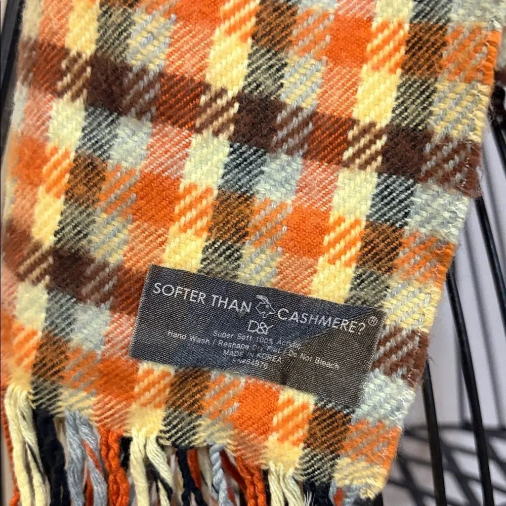 D&Y softer than cashmere colorful plaid scarf